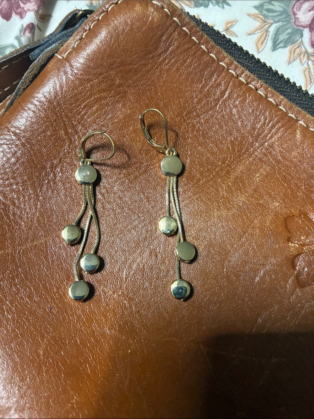 Gold Drop Disc Dangle Earrings - Women Jewelry